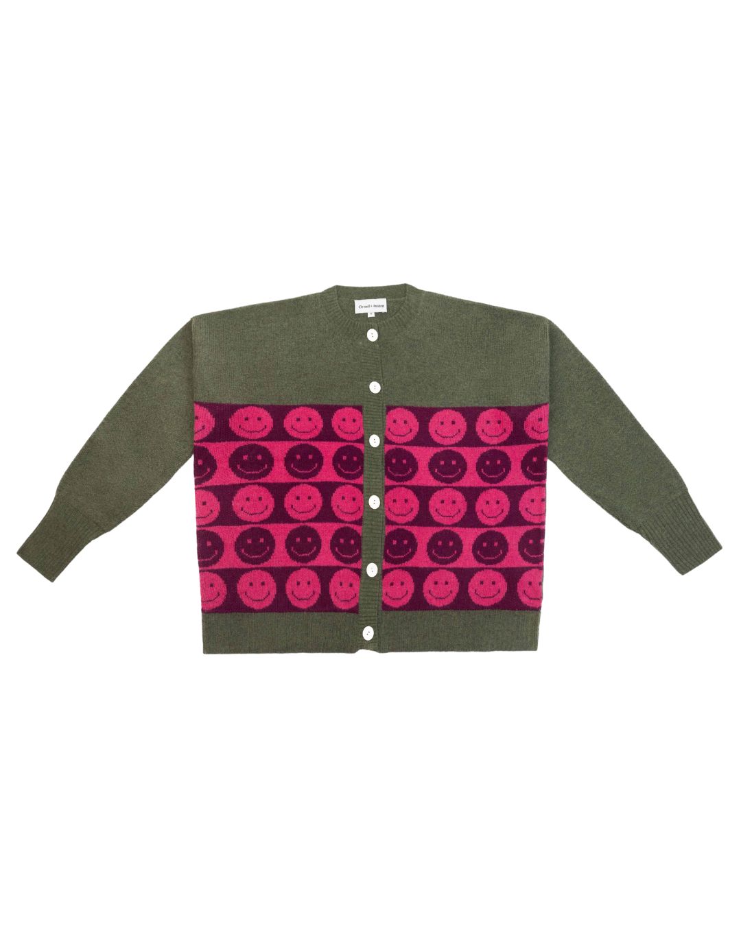 Smile stripe cardigan